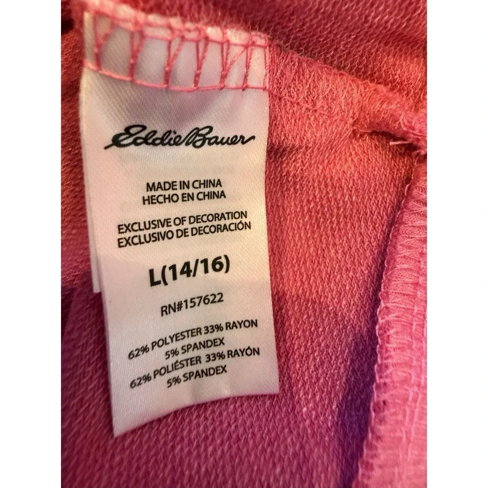 New Eddie Bauer Kids Pink Hoodie Girls Size‎ Large 14-16